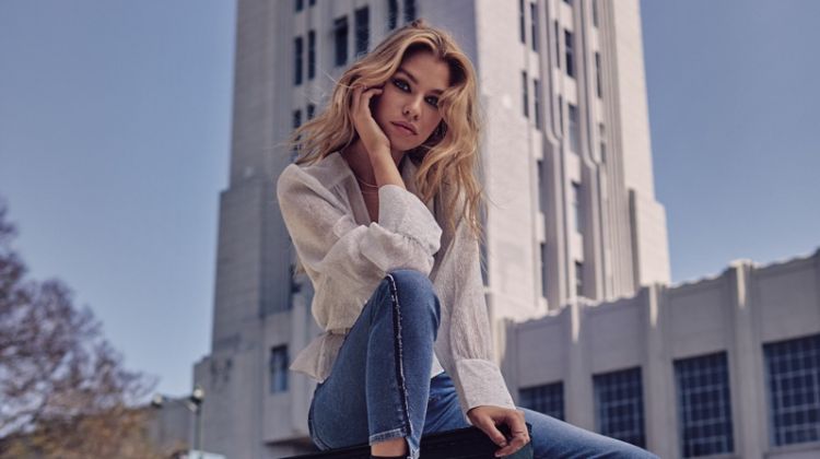 Stella Maxwell stars in 7 For All Mankind fall-winter 2018 campaign