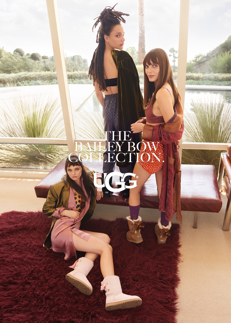 Sasha Lane, Clementine Creevy and Lola McDonnell front UGG fall-winter 2018 campaign