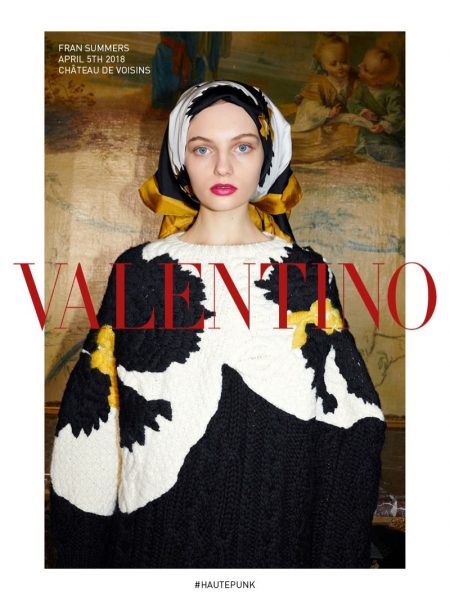 Valentino Goes #HautePunk for Fall 2018 Campaign Fran Summers appears in Valentino fall-winter 2018 campaign