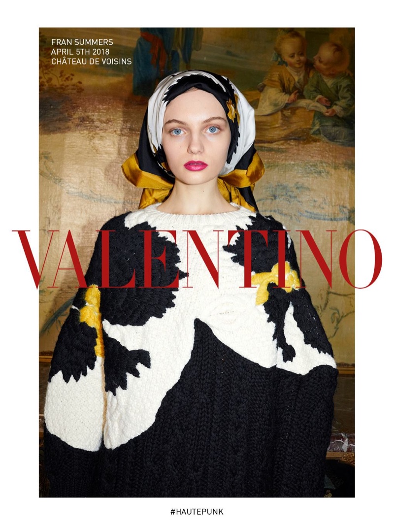 Fran Summers appears in Valentino fall-winter 2018 campaign