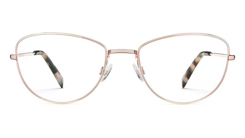 Warby Parker Georgia Glasses in Rose Gold $145