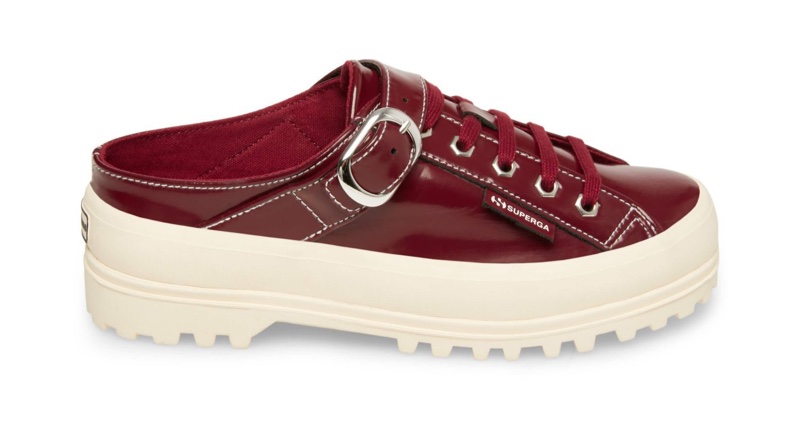 Alexa Chung x Superga ALPINAPATENTLEAW Sneaker in Ox Blood $139