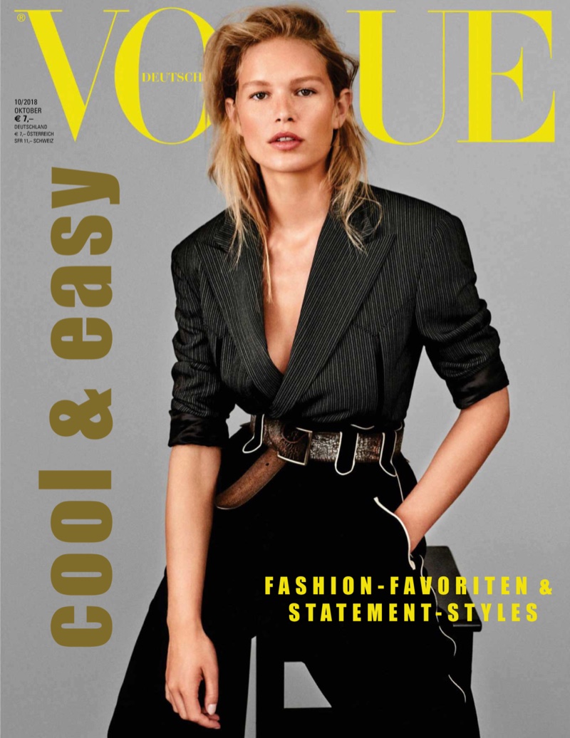 Anna Ewers Takes On Punk Glam Looks in Vogue Germany