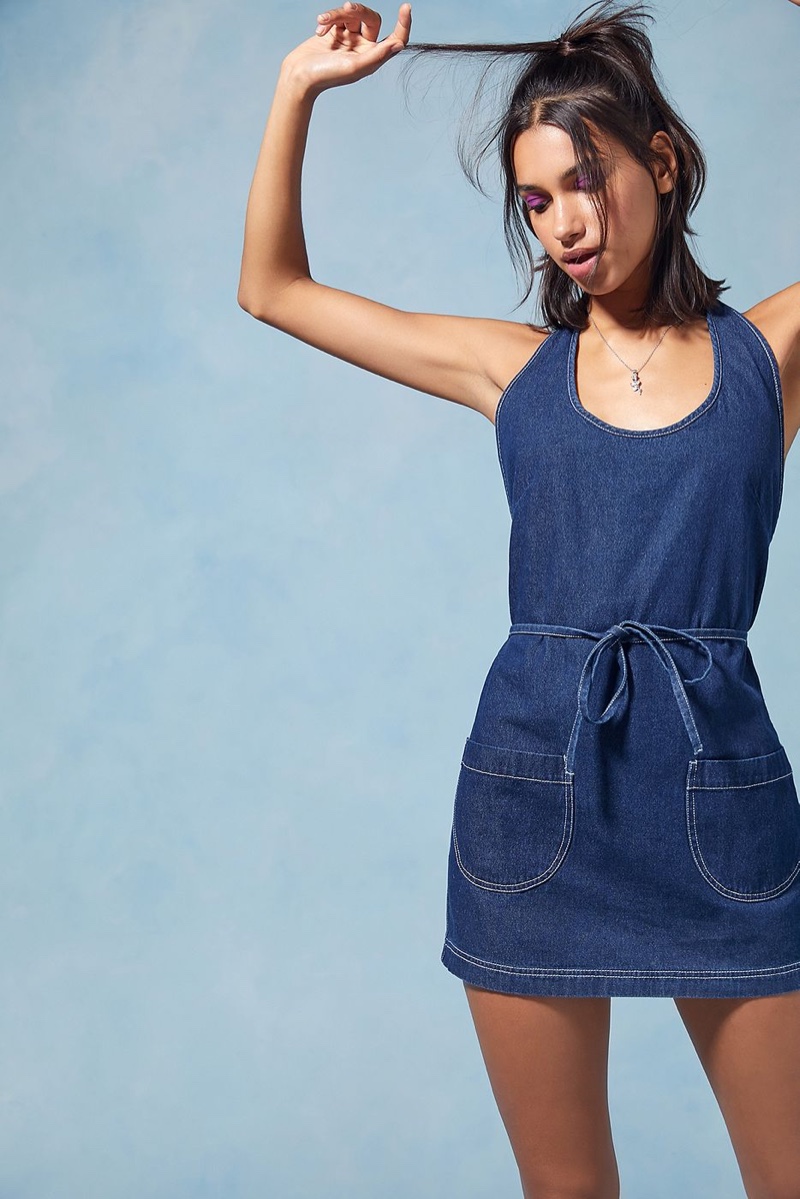 Anna Sui x UO Denim Wrap Dress $129