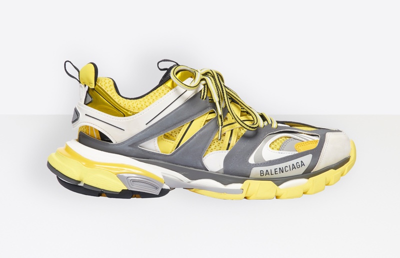 Balenciaga Track Sneakers in Yellow/Grey $850