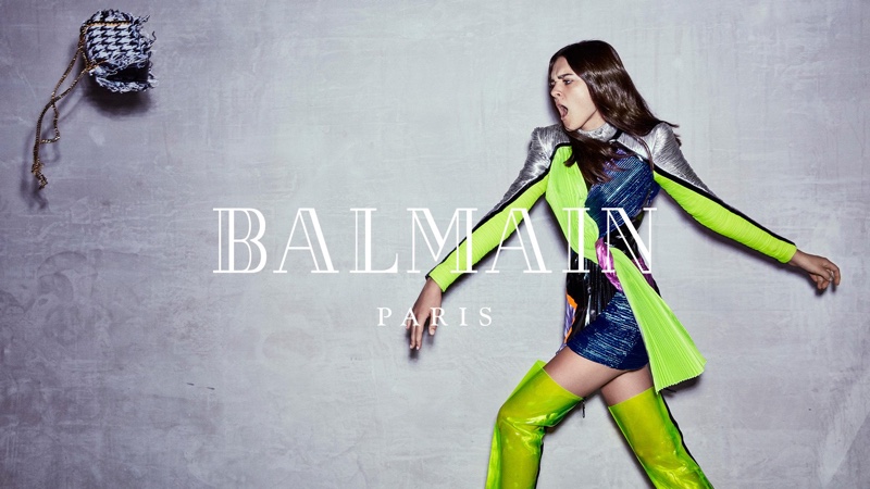 Charlotte Lawrence fronts Balmain fall-winter 2018 campaign