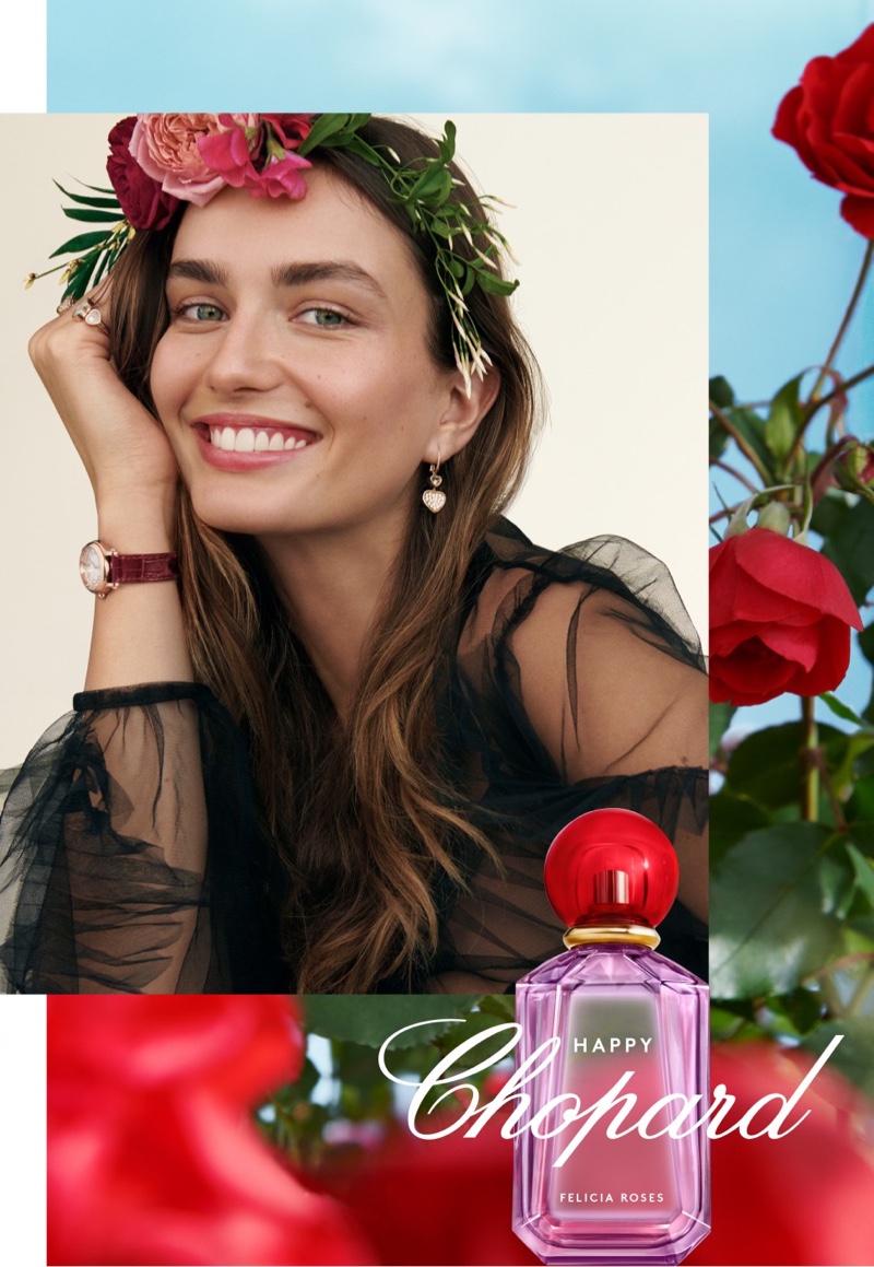 Andreea Diaconu stars in Chopard Happy fragrance campaign