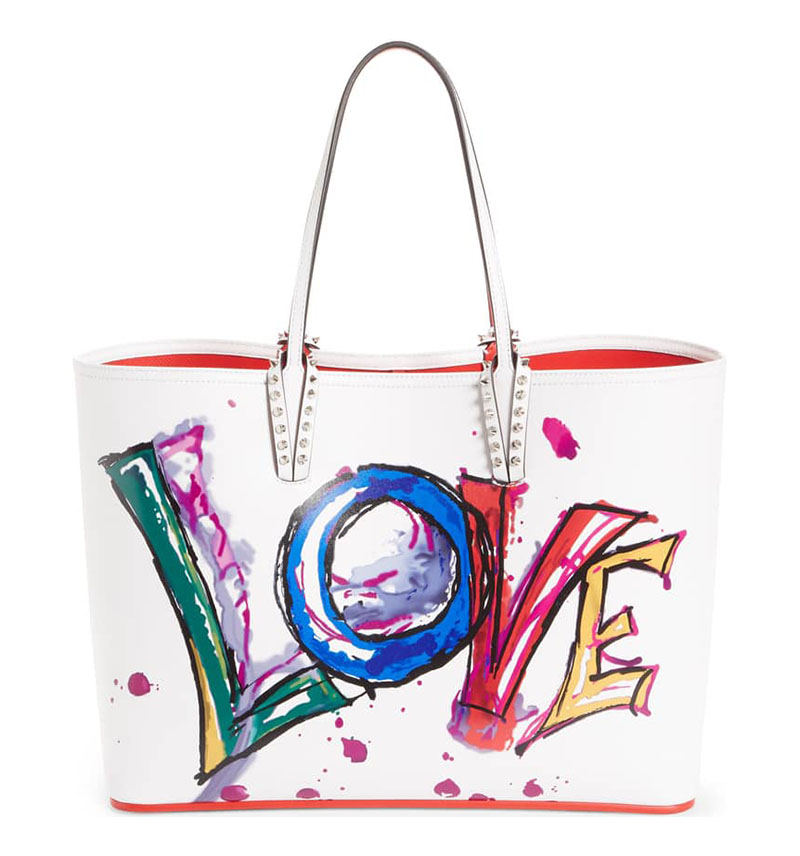 Christian Louboutin Cabata Paris Love Embellished Leather Tote $1,590