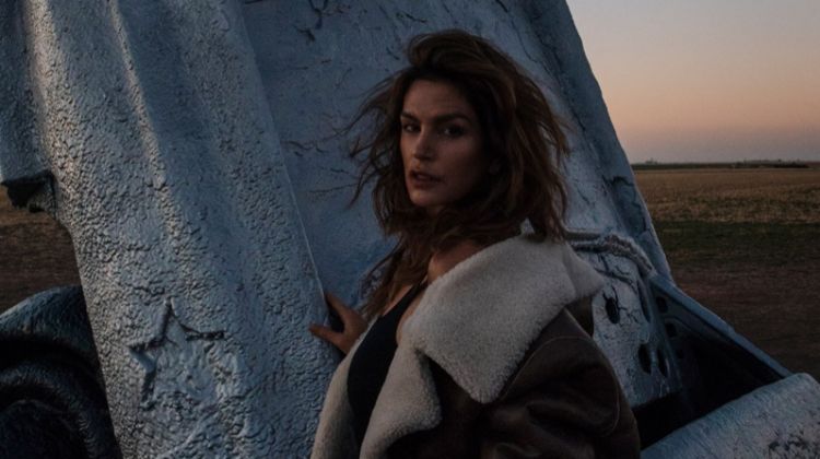 An image from the Acne Studios fall-winter 2018 campaign with Cindy Crawford