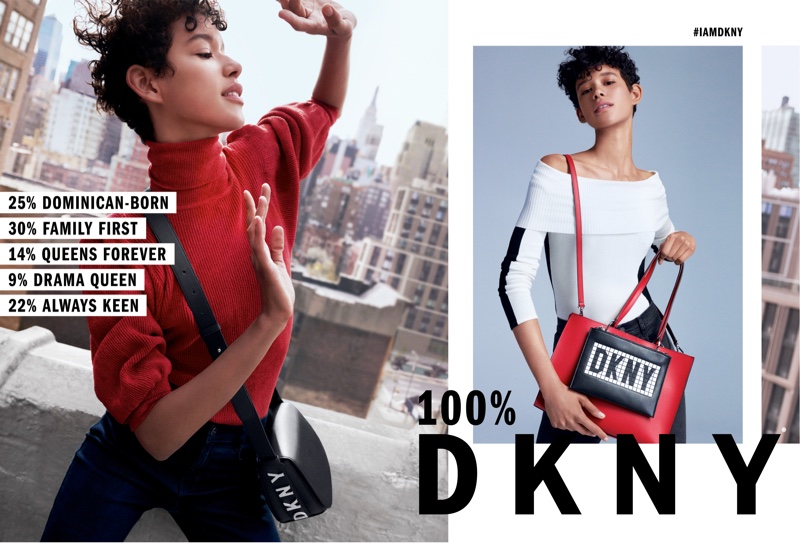 Dilone appears in DKNY fall-winter 2018 campaign