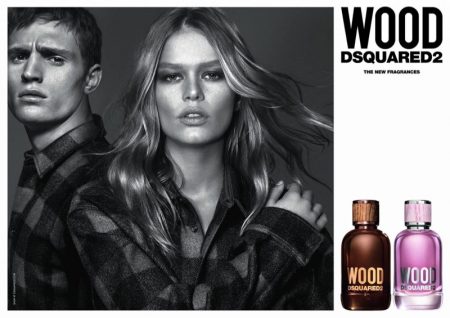 Anna Ewers Wears Plaid for DSquared2 'Wood' Fragrance Campaign DSquared2 launches Wood fragrance campaign