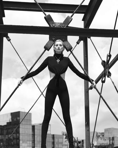 Elsa Hosk Poses in Sultry & Sleek Fashions for ELLE Elsa Hosk Poses in Sultry & Sleek Fashions for ELLE