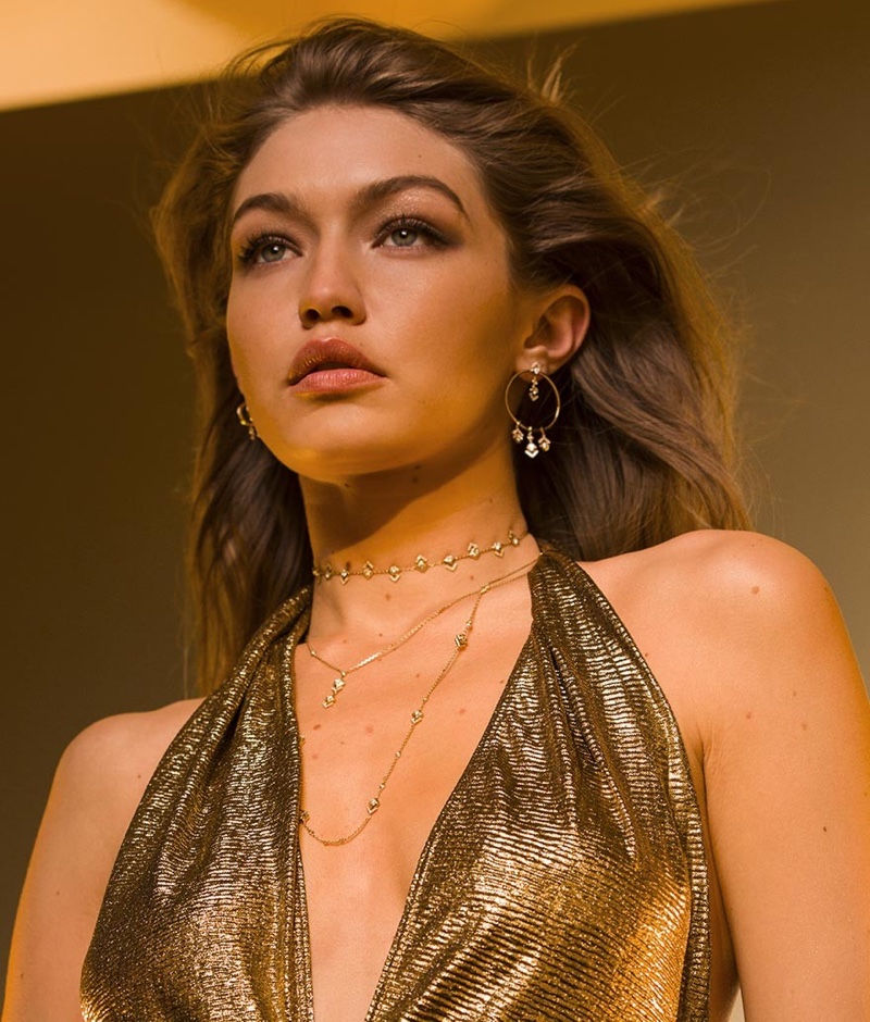 BEHIND THE SCENES: Gigi Hadid on set of her latest Messika jewelry campaign