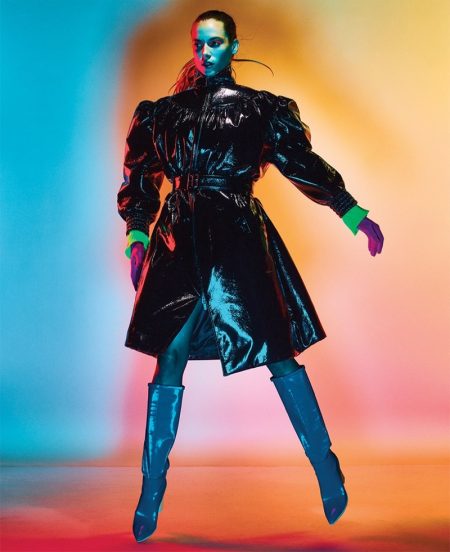 Hannah Ferguson | ELLE US | Neon Fashion Editorial