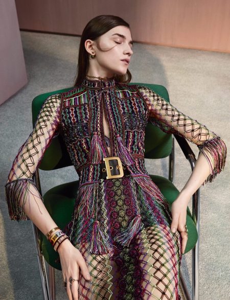 Irina Duranovic Poses in Chic Knits for Dior Magazine Irina Duranovic Poses in Chic Knits for Dior Magazine