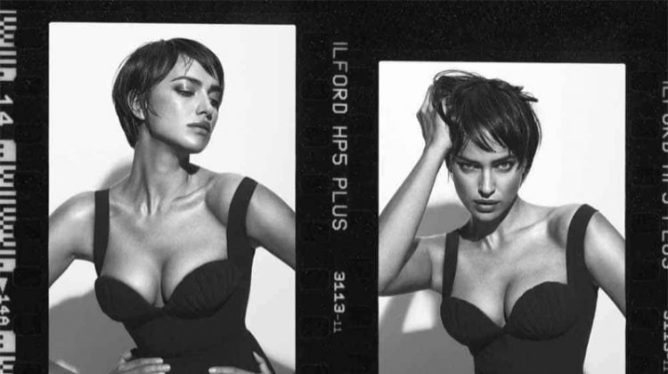 Irina Shayk Wows in Black & White for The Daily Front Row