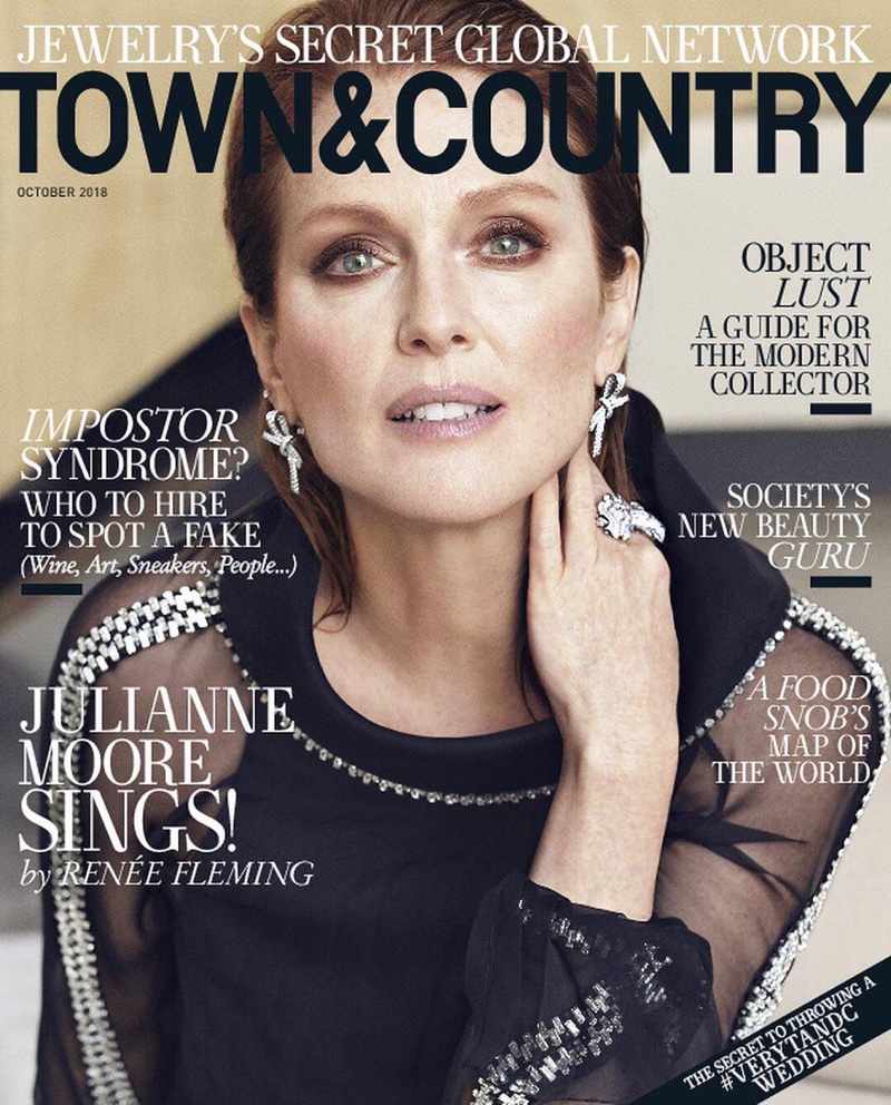 Julianne Moore on Town & Country Magazine October 2018 Cover