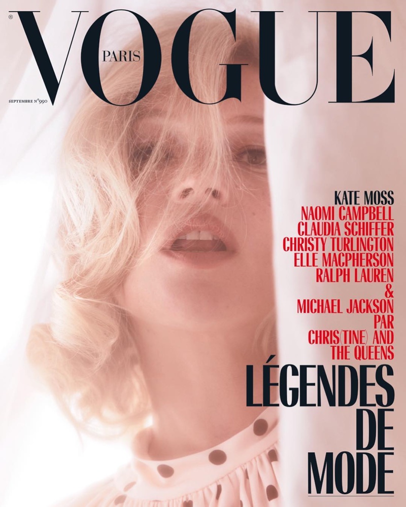 Kate Moss on Vogue Paris September 2018 Cover