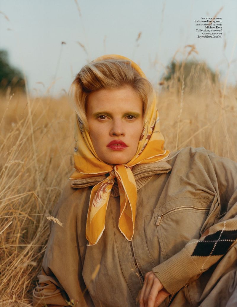 Lara Stone Models Demure Fashions for Vogue Ukraine