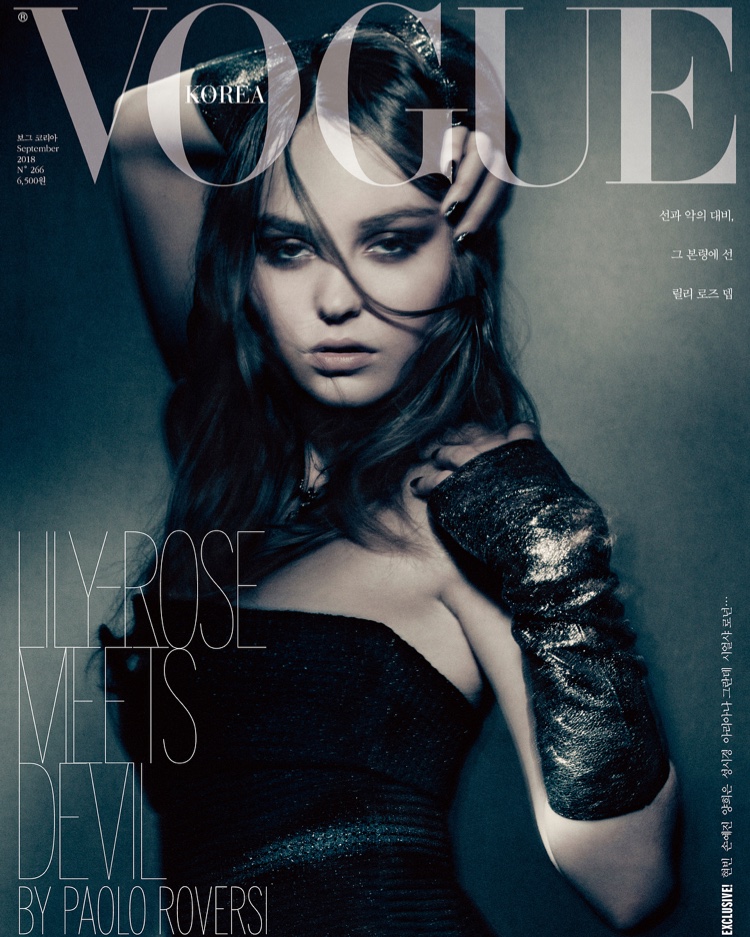 Actress Lily-Rose Depp on Vogue Korea September 2018 Cover