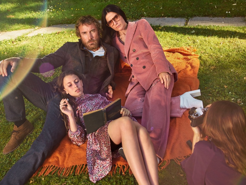 Vanina Sorrenti, Cedric Buchet and Lennon Sorrenti Buchet star in Mango fall-winter 2018 campaign 