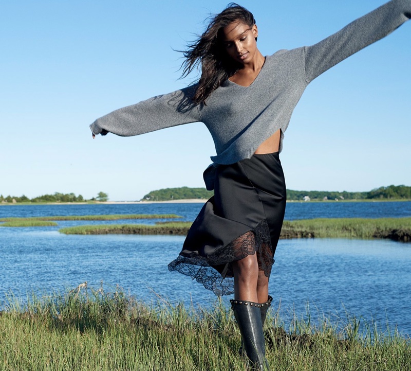 Jasmine Tookes stars in Naked Cashmere fall 2018 campaign