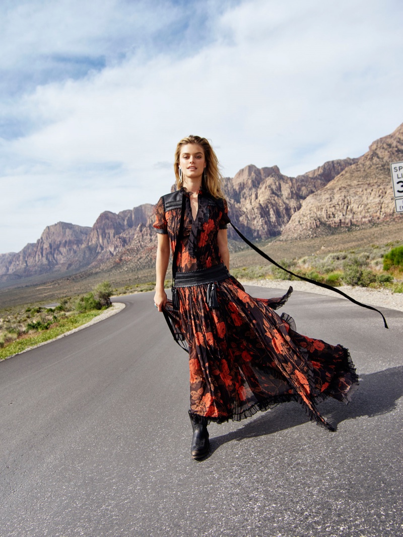 Nina Agdal Goes On a Fashionable Road Trip for Cosmopolitan