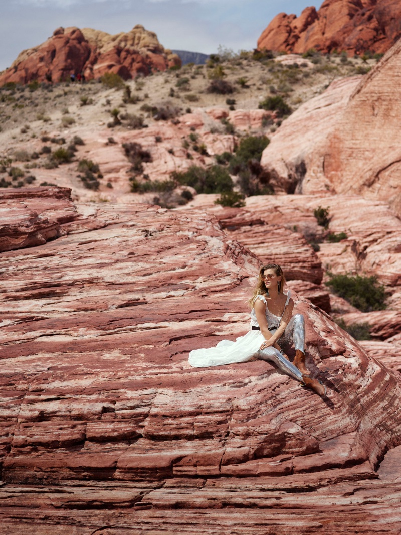 Nina Agdal Goes On a Fashionable Road Trip for Cosmopolitan
