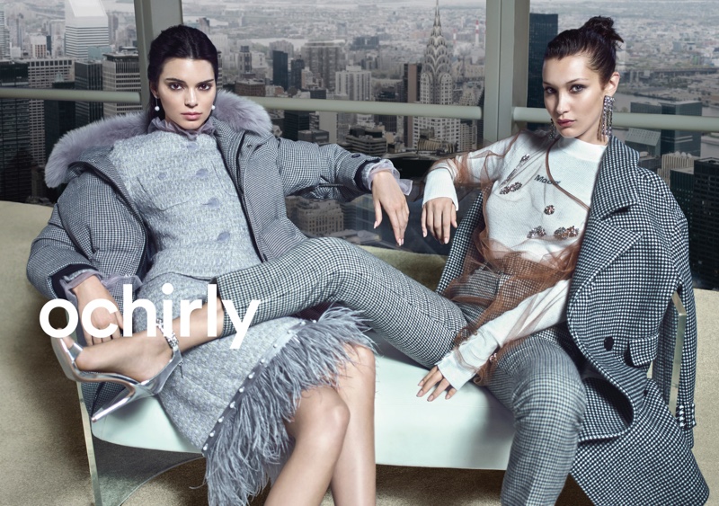 Kendall Jenner and Bella Hadid star in Ochirly winter 2018 campaign
