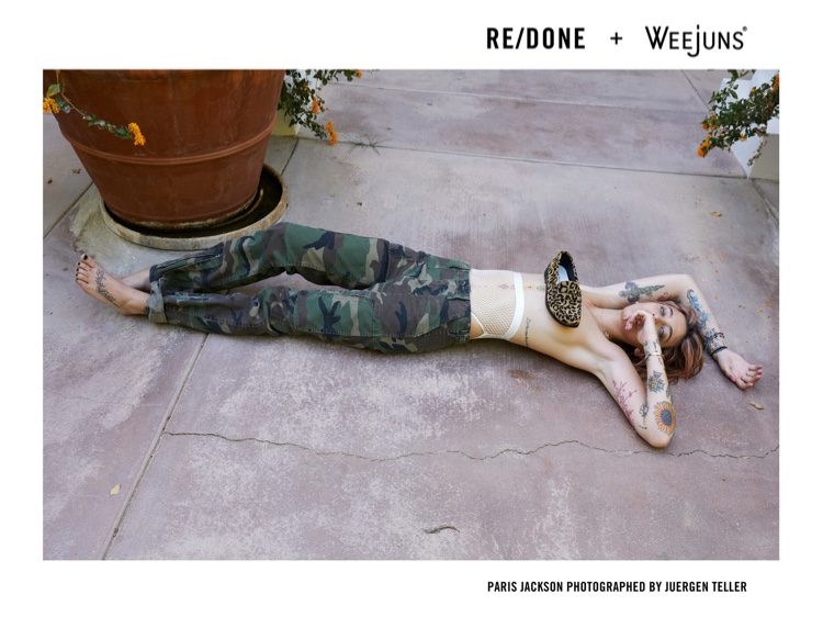 Actress Paris Jackson appears in RE/DONE x Weejuns campaign