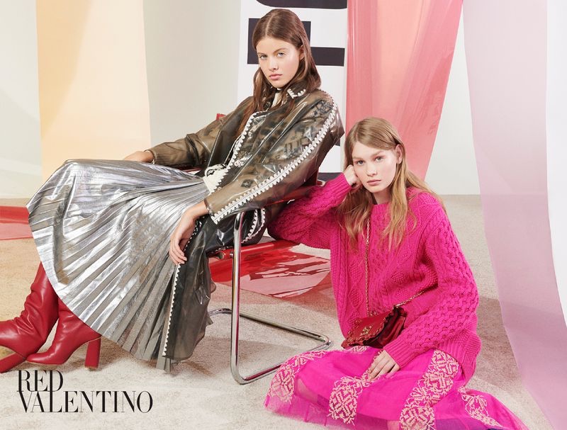 Bara Podzimkova and Sofia Mechetner star in RED Valentino fall-winter 2018 campaign