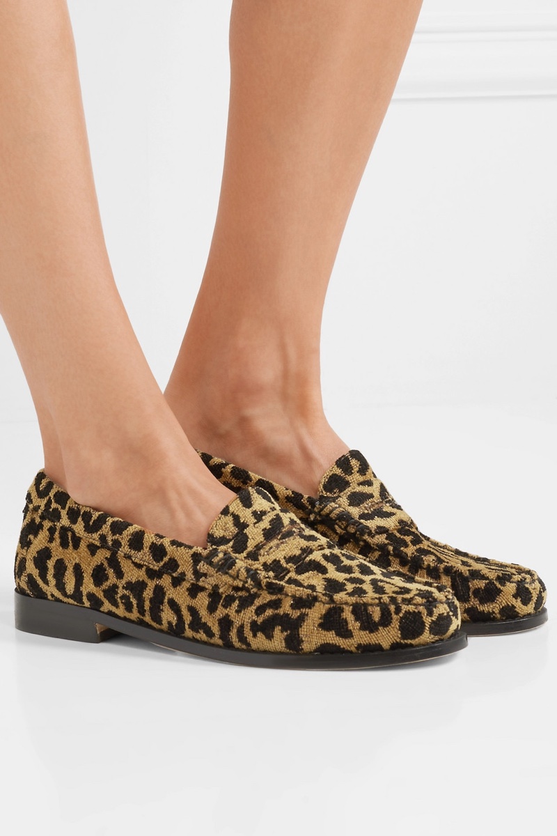 REDONE x Weejuns The Whitney Leopard Print Terry Loafers $345