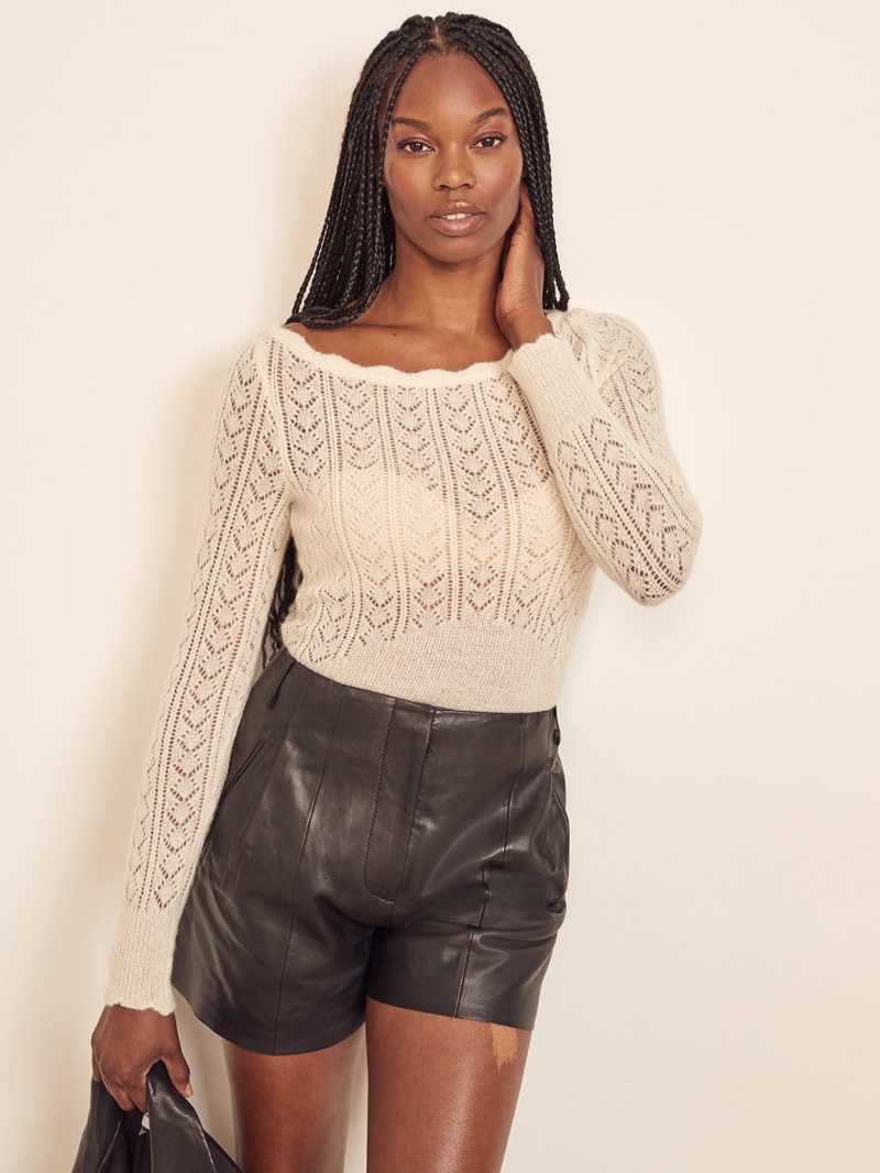 Reformation Seine Pointelle Sweater $198