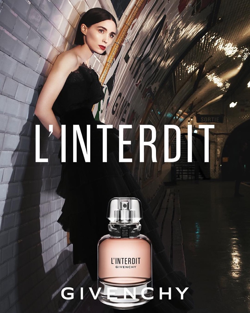 Actress Rooney Mara fronts Givenchy L'Interdit fragrance campaign