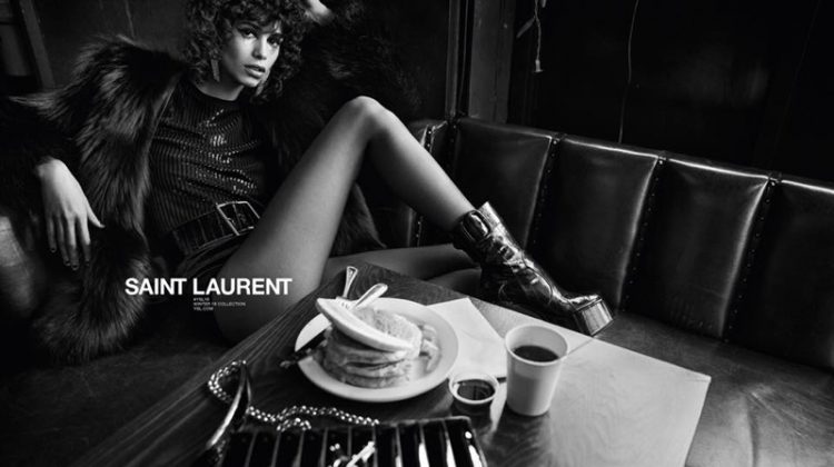 Mica Arganaraz Exudes Cool in Saint Laurent Winter 2018 Campaign
