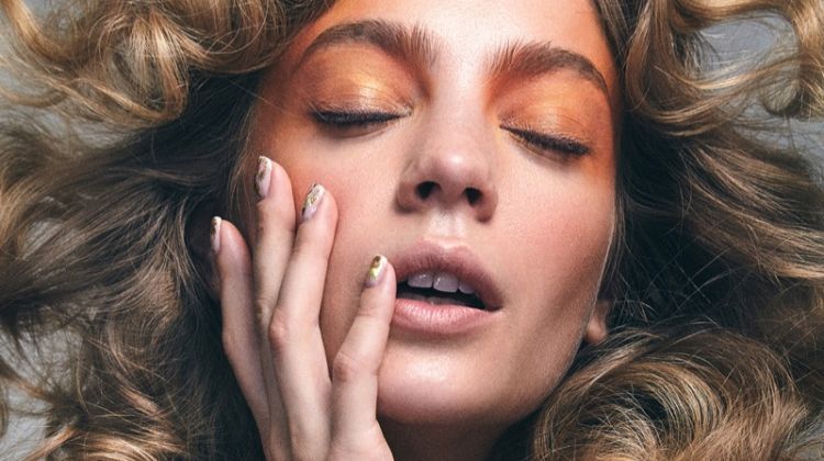 Veranika Antsipava Wears Shimmering Beauty for Marie Claire Ukraine