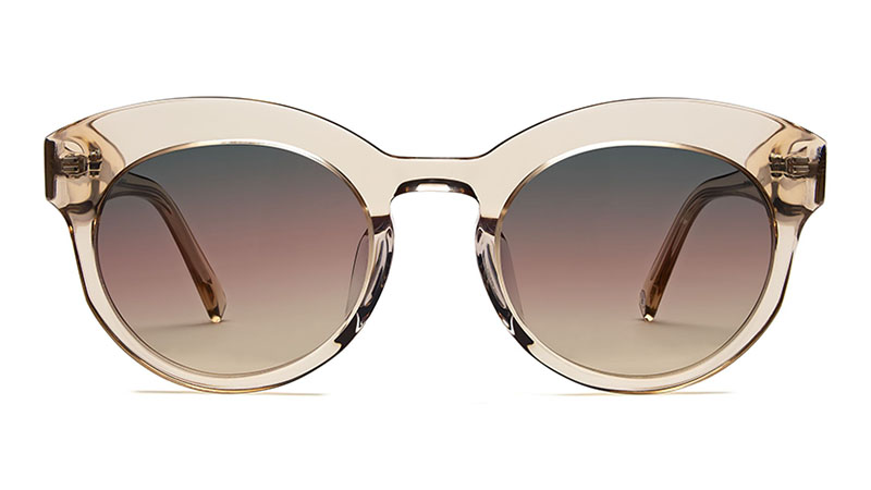 Warby Parker x Anna Akana Clementine Glasses in Elderflower Crystal (Low Bridge) $95