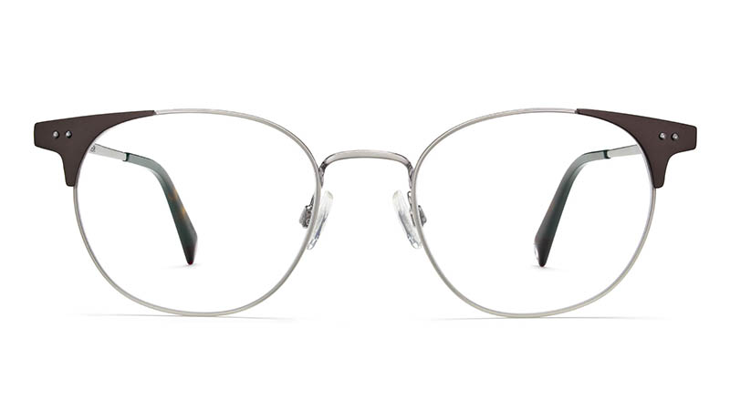 Warby Parker Cameron Glasses in Antique Silver with Carbon $145