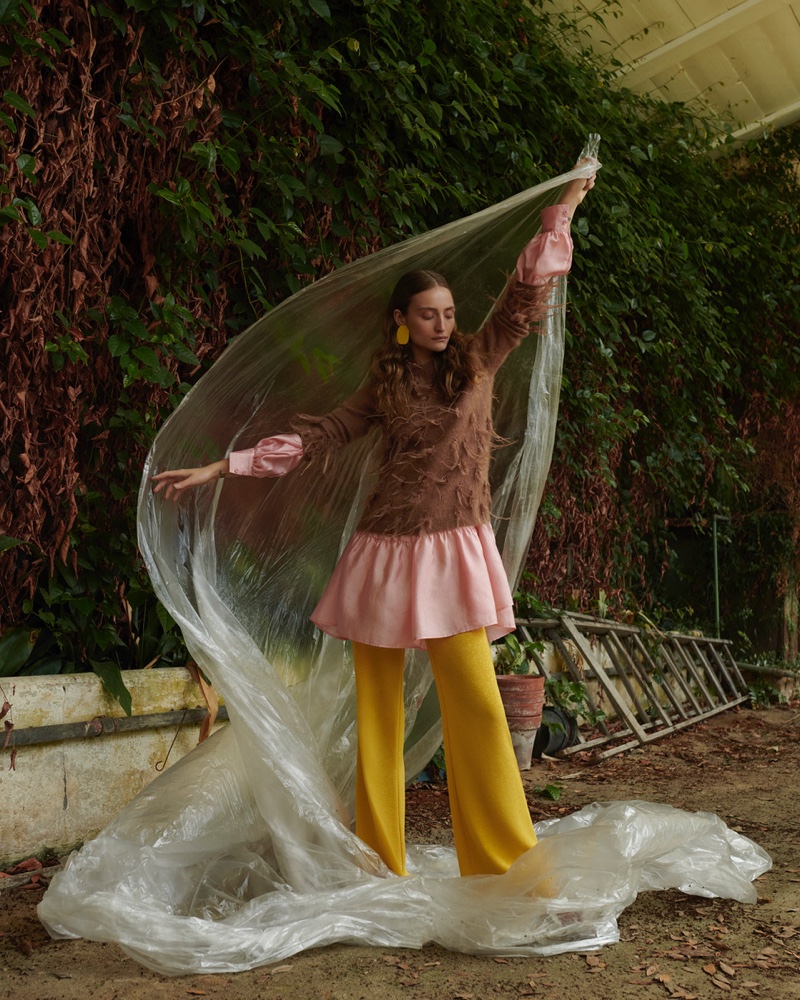 Adel Yudina Models Elegant Fall Fashions for Gala Germany