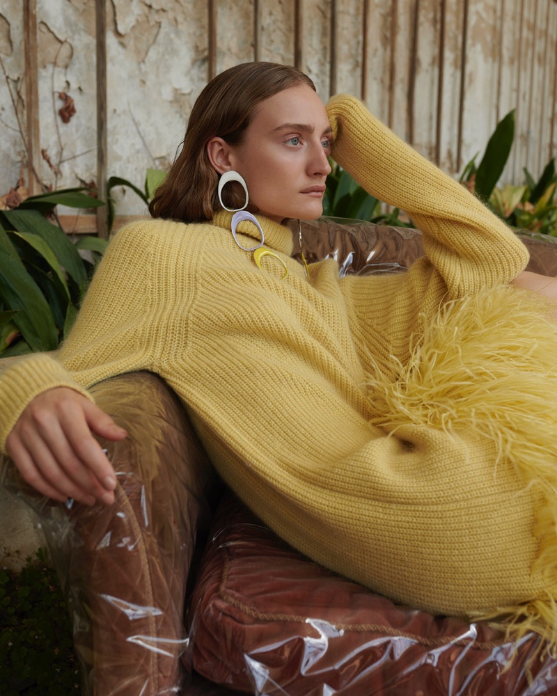 Adel Yudina Models Elegant Fall Fashions for Gala Germany