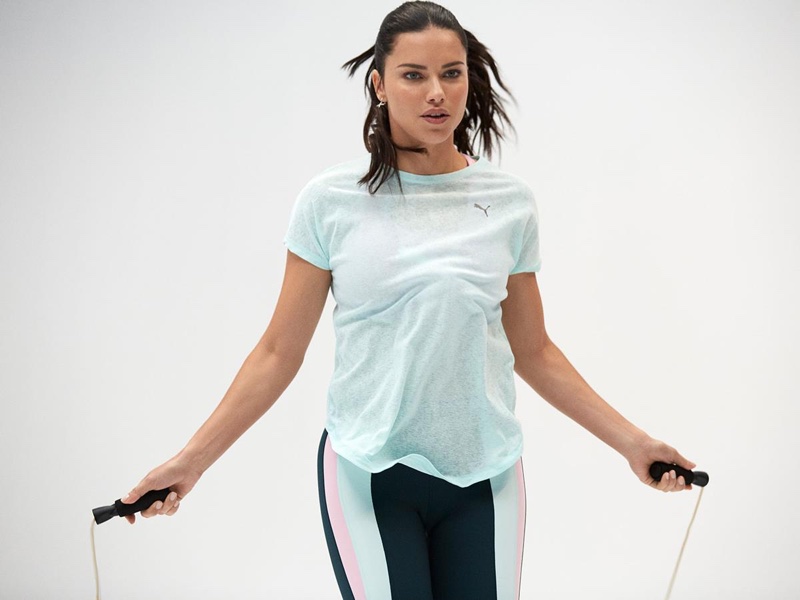 Supermodel Adriana Lima works out in PUMA gear