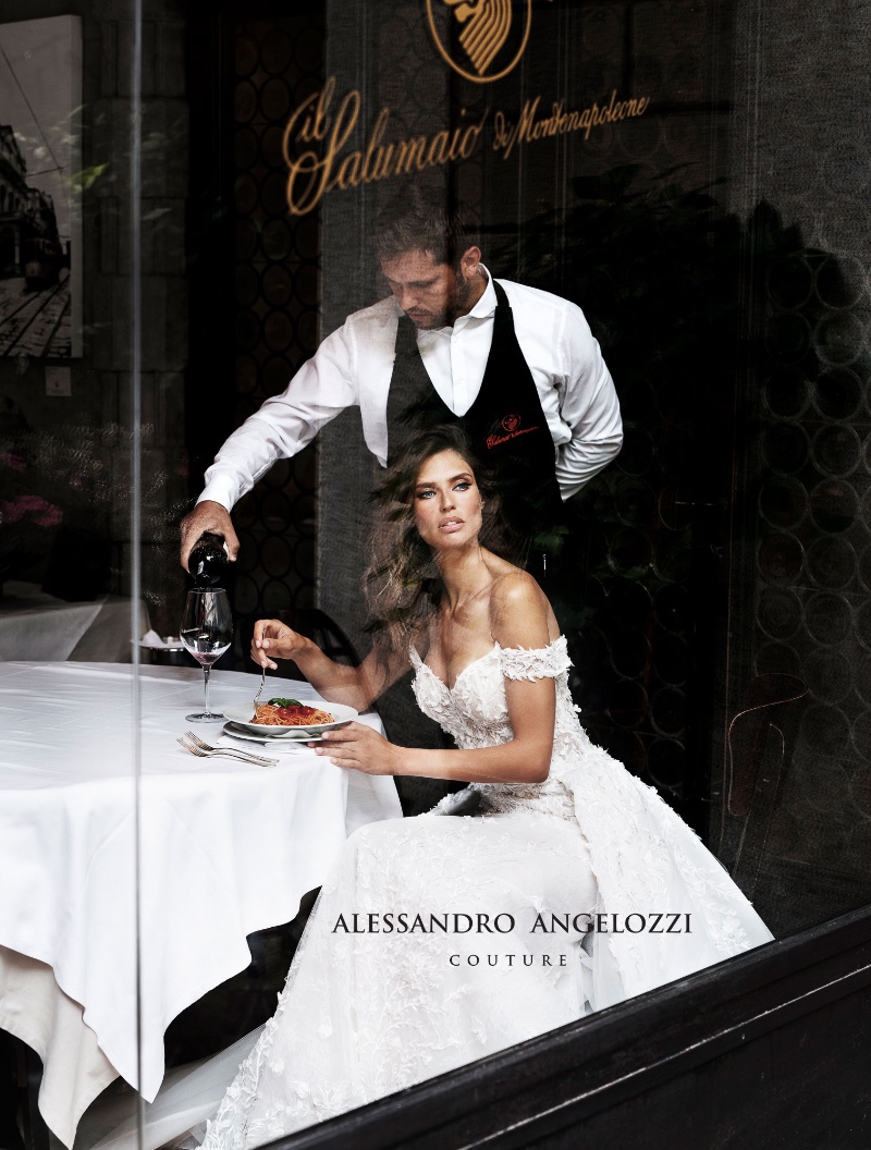 An image from the Alessandro Angelozzi Couture 2019 Bridal collection campaign
