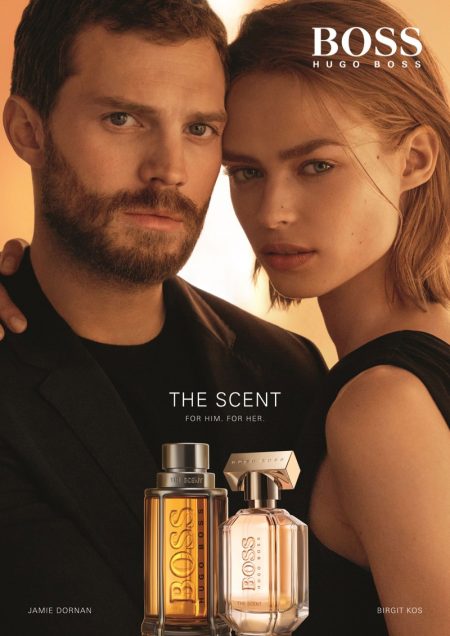 Birgit Kos Poses with Jamie Dornan for Boss 'The Scent' Fragrance Ad Jamie Dornan and Birgit Kos star in Boss The Scent fragrance campaign