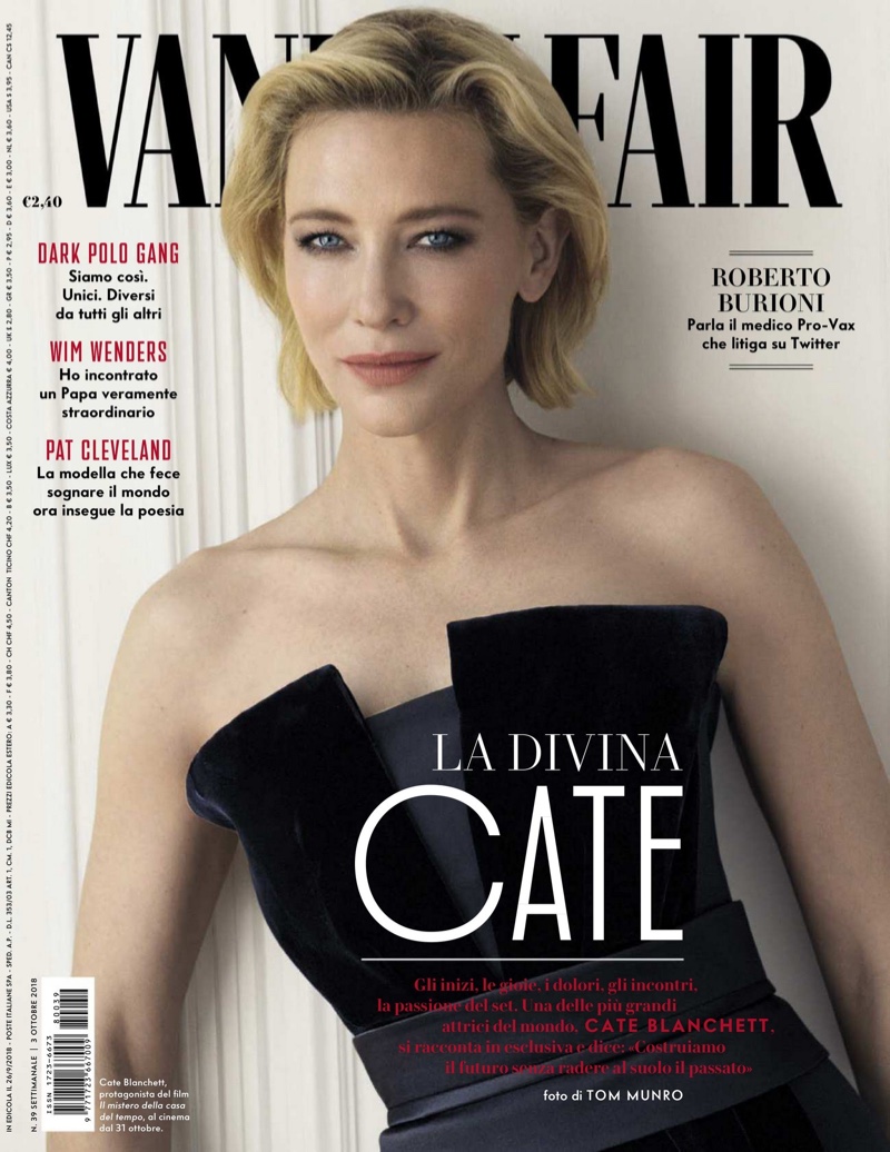 Cate Blanchett on Vanity Fair Italy October 3rd, 2018 Cover