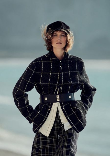 Cato Van Ee Models Fall Looks at the Beach for ELLE UK Cato Van Ee Models Fall Looks at the Beach for ELLE UK