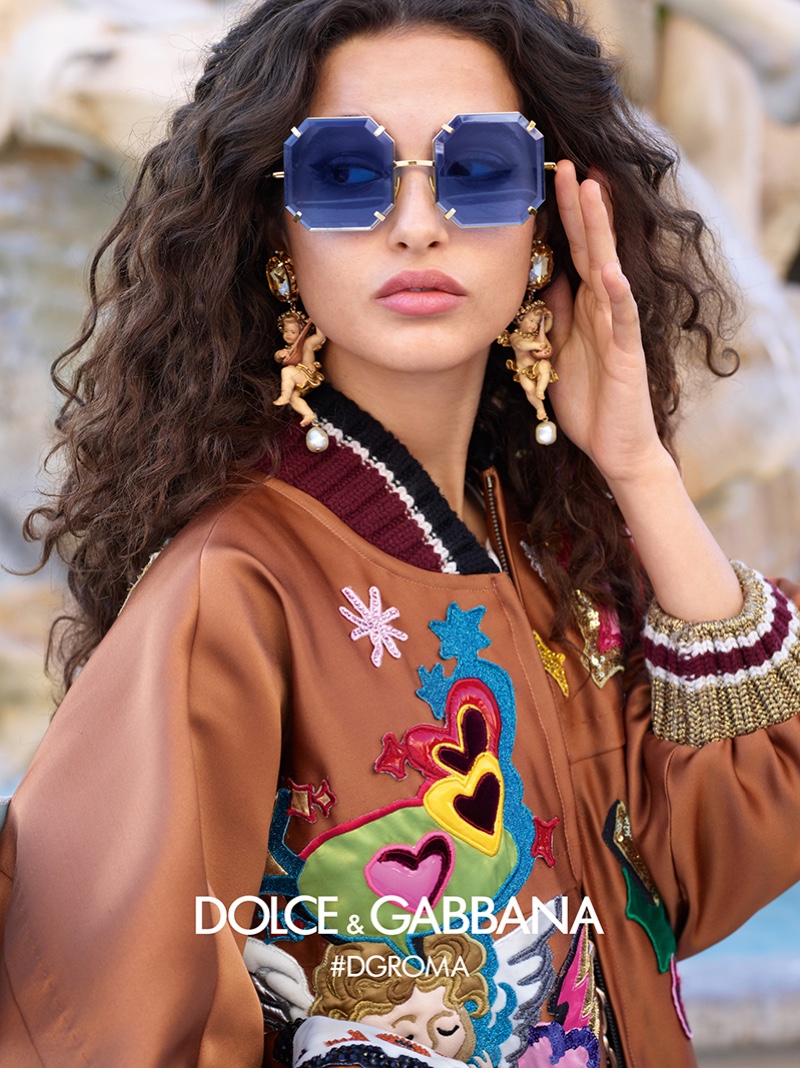 Chiara Scelsi stars in Dolce & Gabbana Eyewear fall-winter 2018 campaign