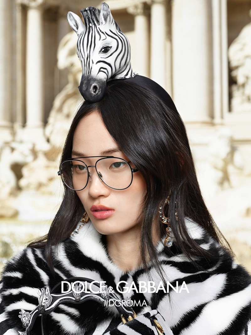 Hyun Ji Shin stars in Dolce & Gabbana Eyewear fall-winter 2018 campaign