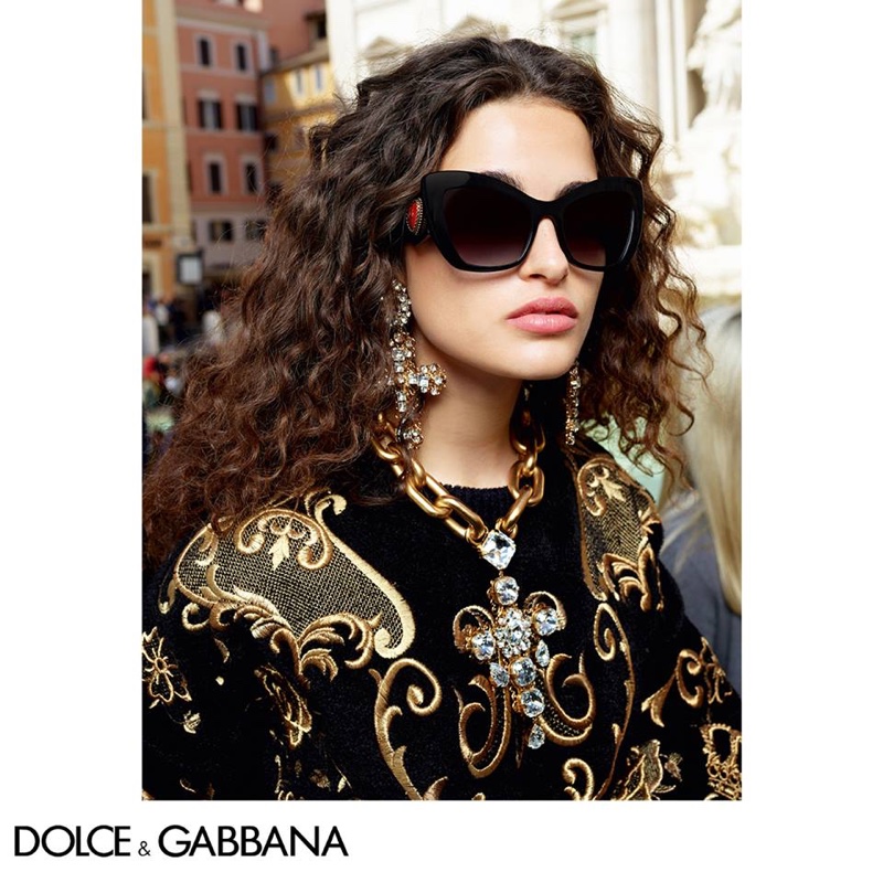 Chiara Scelsi fronts Dolce & Gabbana Eyewear fall-winter 2018 campaign