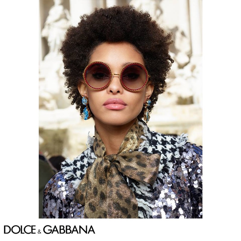 Samile Bermannelli appears in Dolce & Gabbana Eyewear fall-winter 2018 campaign