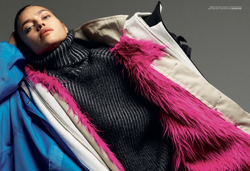 Irina Shayk Models On-Trend Outerwear for Vogue Turkey